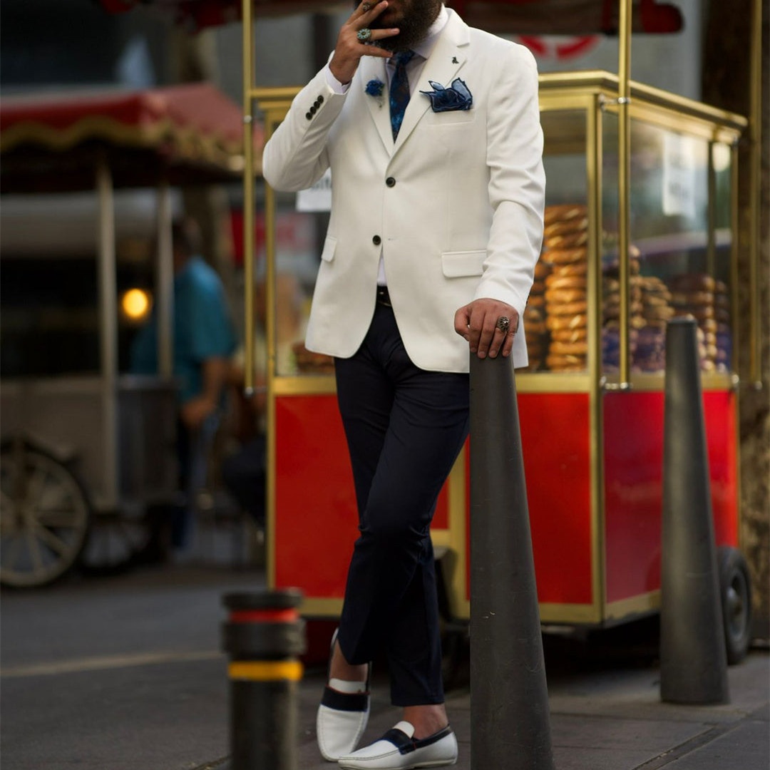 Men'S Formal Wear Not Suit - Ivoor Formal Herenpakken met Notch Lapel,