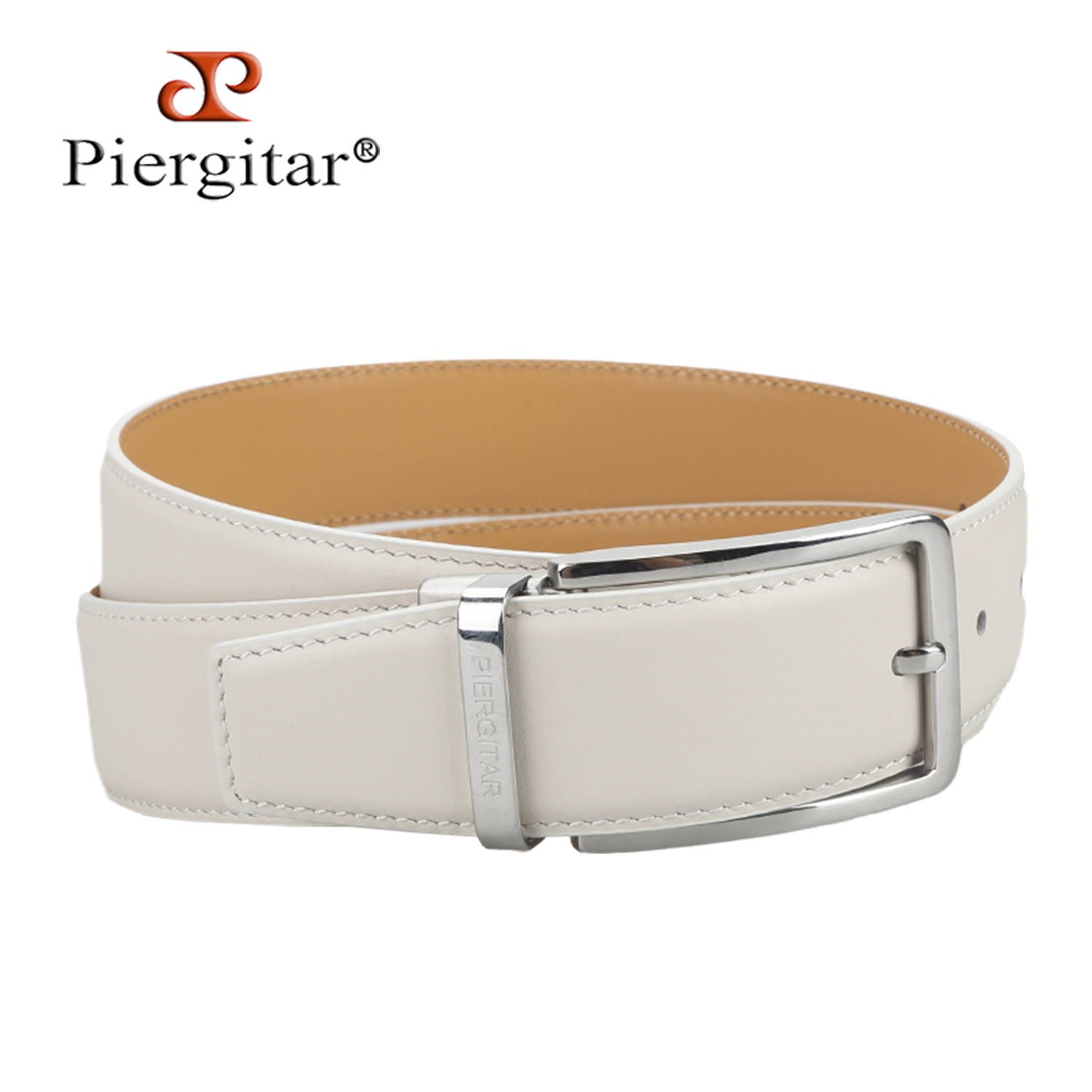 Men'S Luxury Formal Wear Brands - Piergitar Luxe Merk Witte Lederen Modieuze