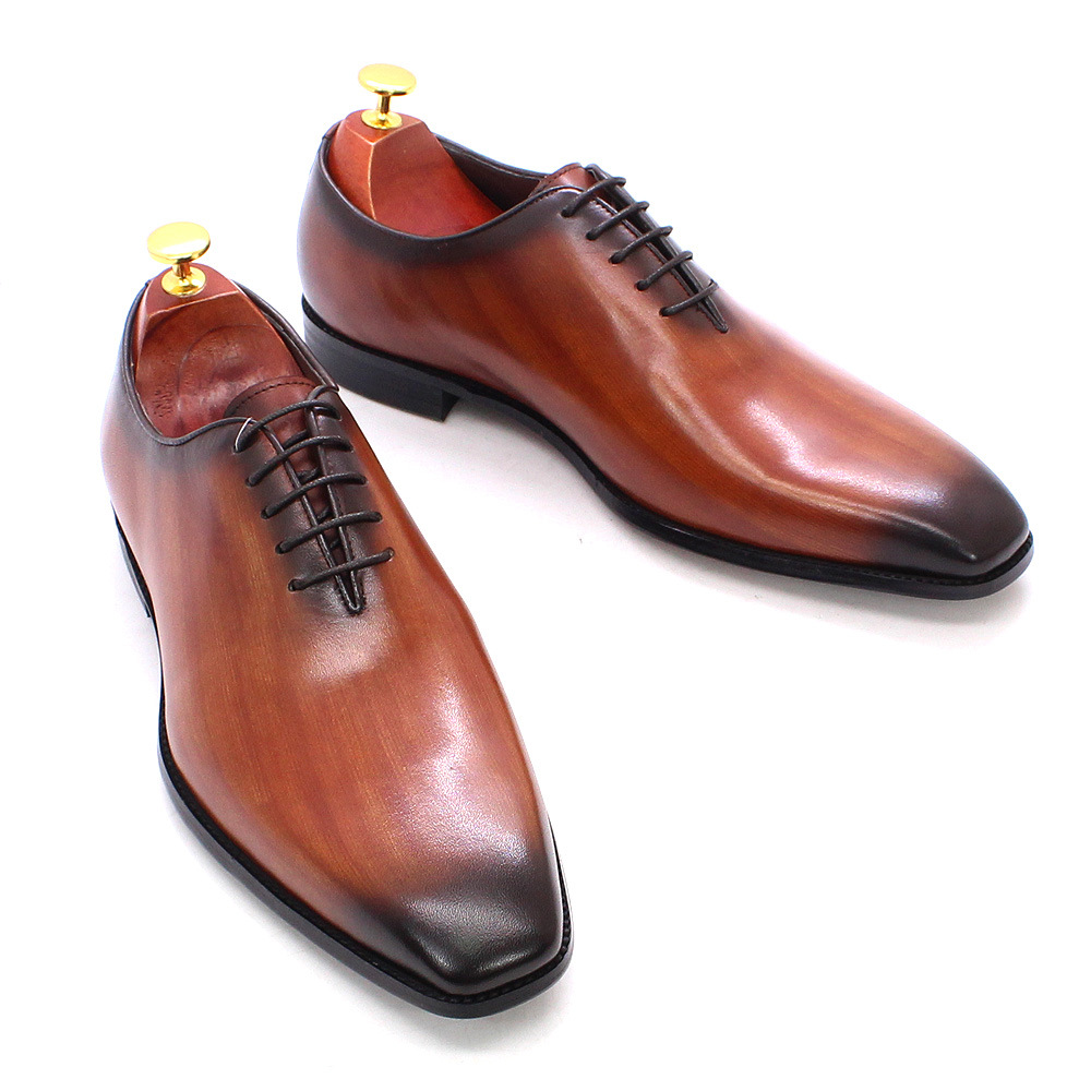 Men'S Luxury Formal Wear Brands - Designer lederen heren Wholecut Oxford schoenen