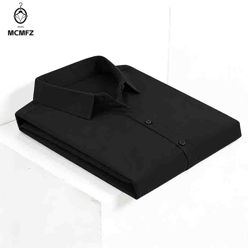 Men Formal Wear Shirts - Heren overhemd met korte mouwen, knoopsluiting,