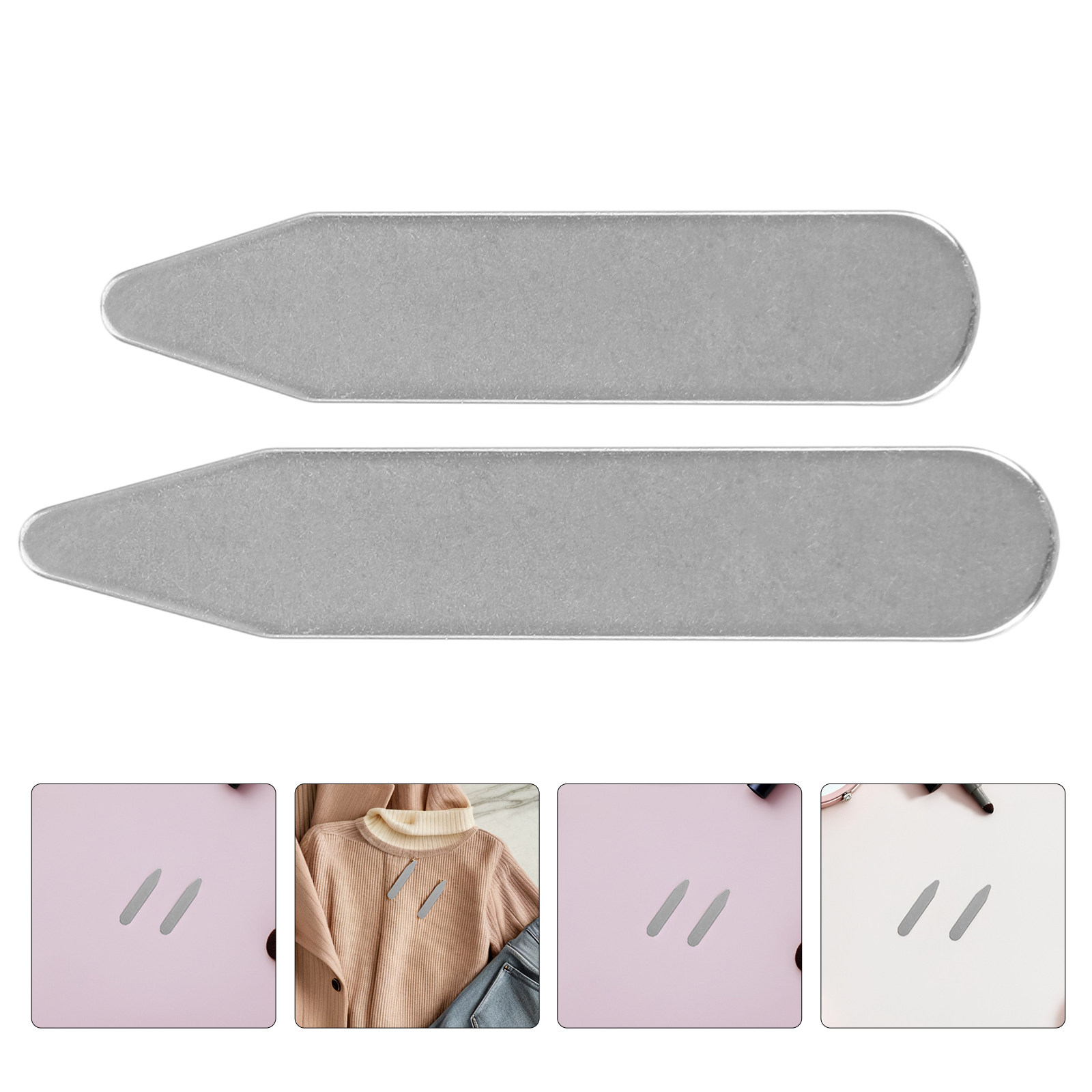 Men Formal Wear Shirts - Roestvrijstalen kraagsteunen voor overhemden, geschikt voor