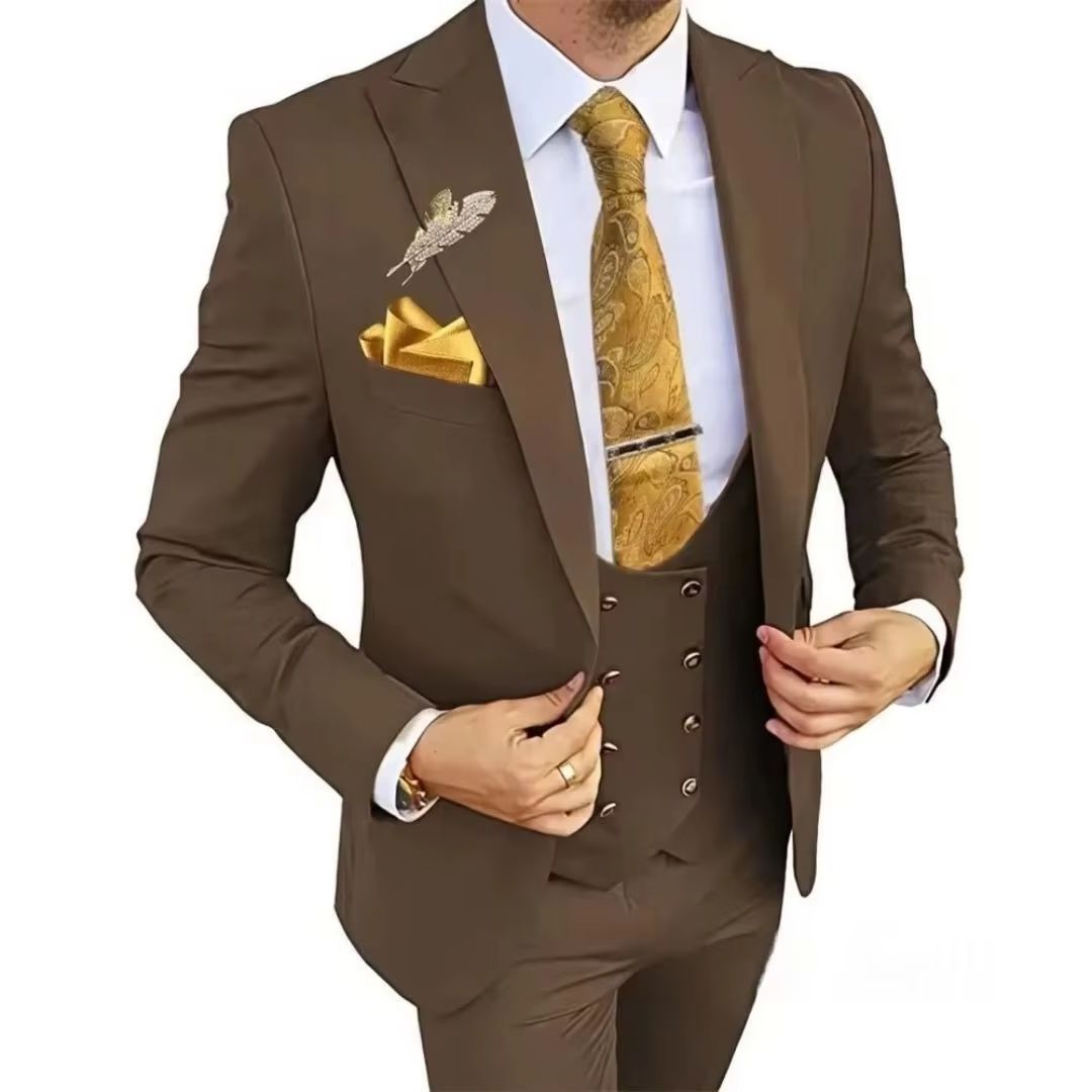 Men'S Formal Wear Not Suit - 3-delig slim fit herenpak, dubbelknoops met