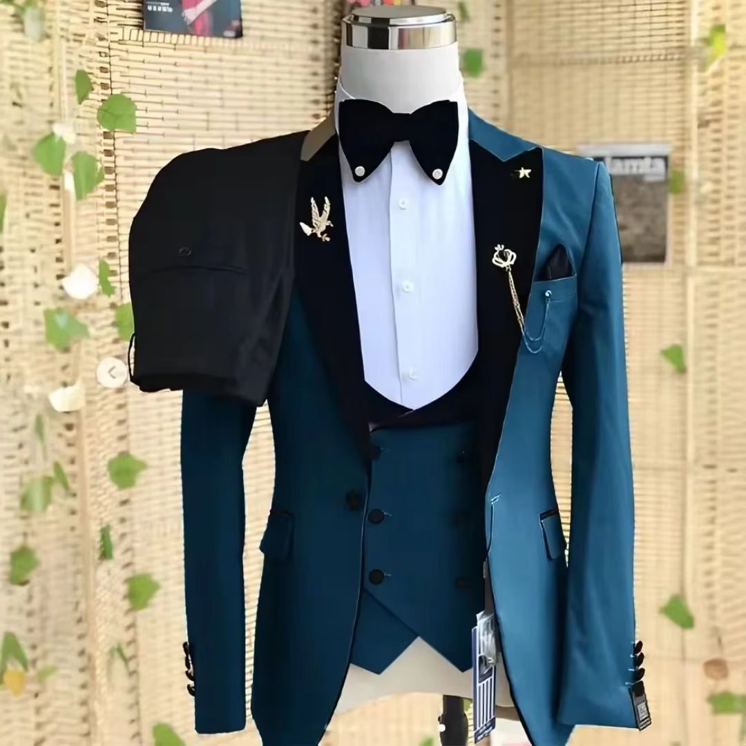 Men'S Formal Wear Not Suit - Elegante 3-delige slim fit heren smokingpak