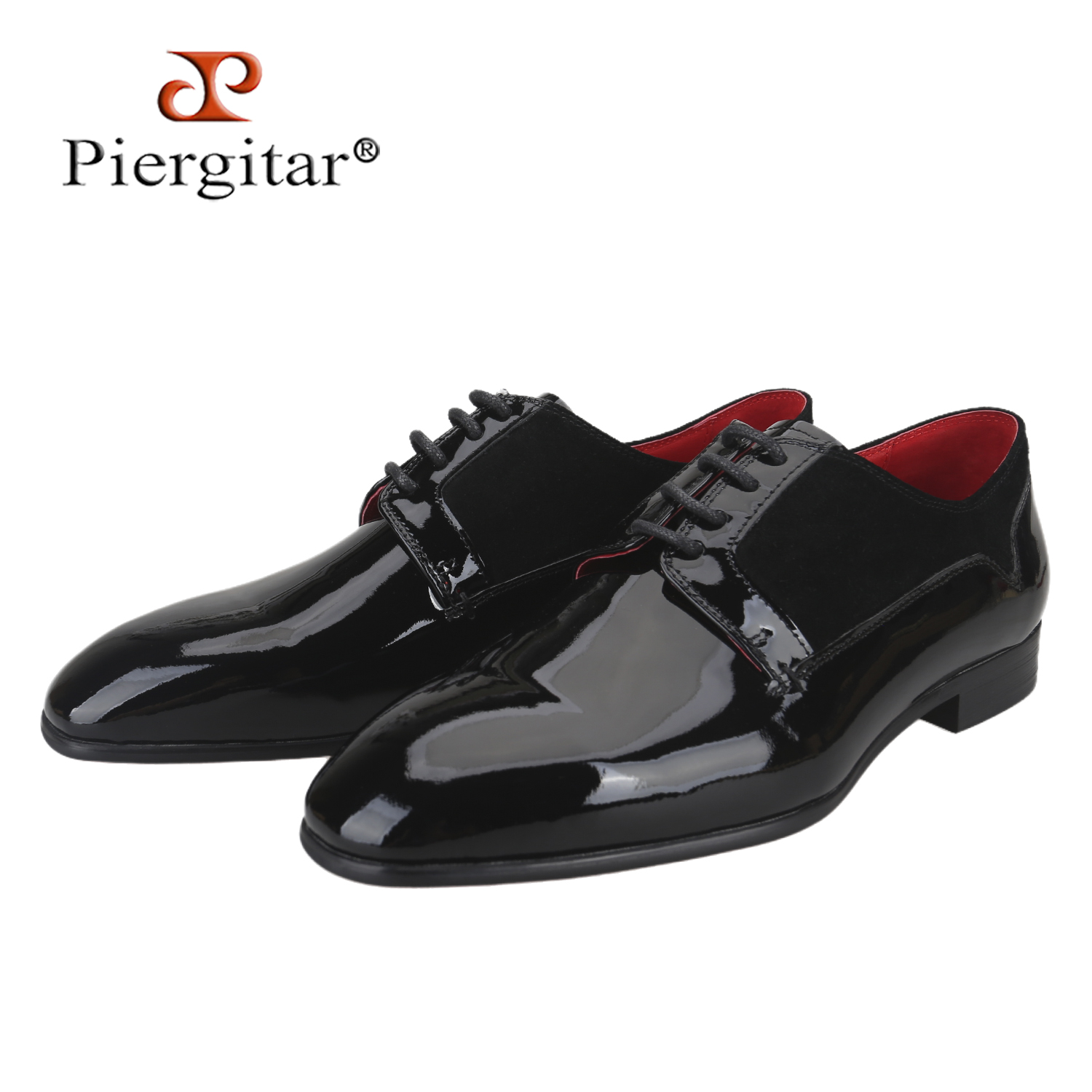 Men'S Luxury Formal Wear Brands - Piergitar Italiaans luxe merk zwarte lakleren