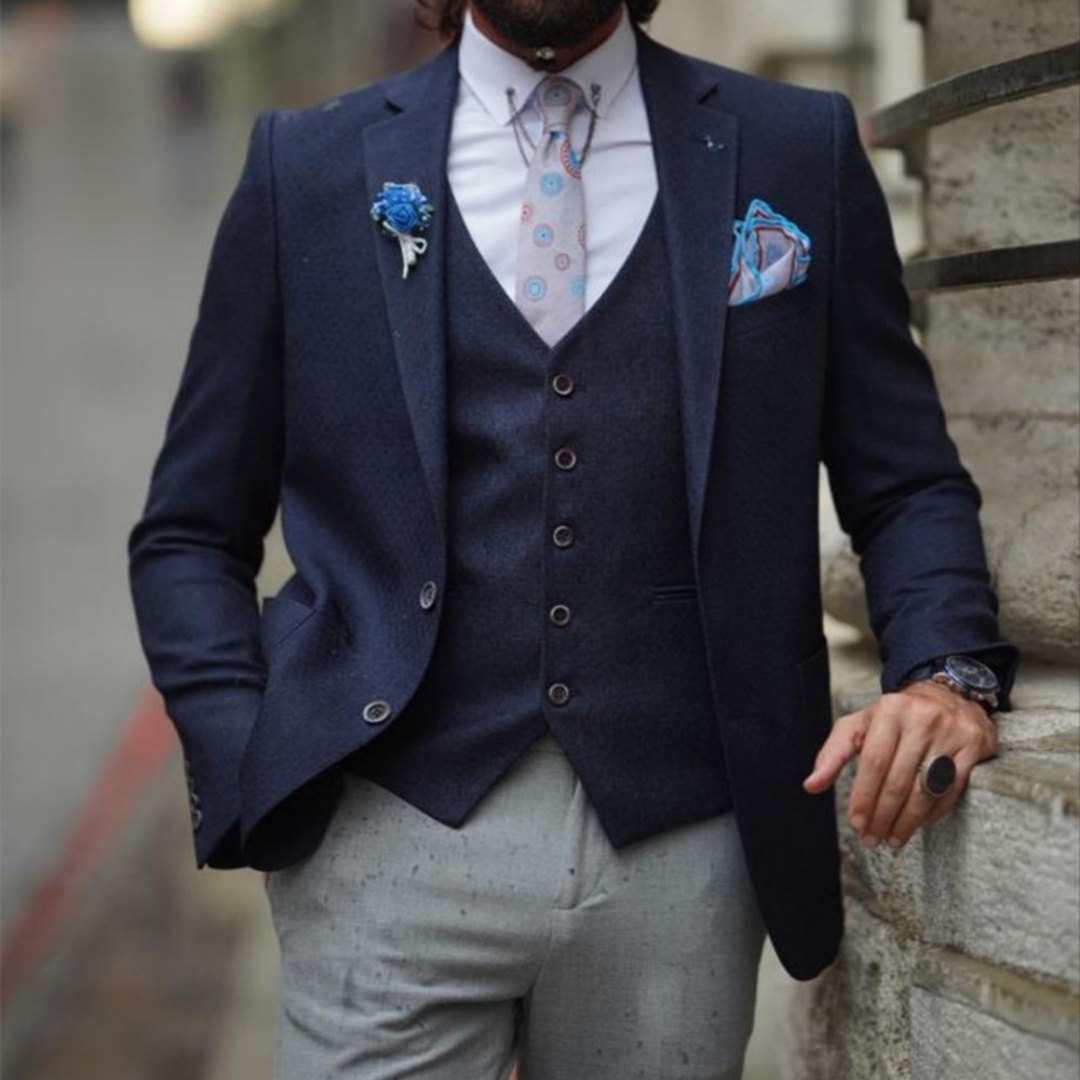 Elegante Herenpakken Marinebla - Men'S Formal Wear Not Suit recensie en prijs