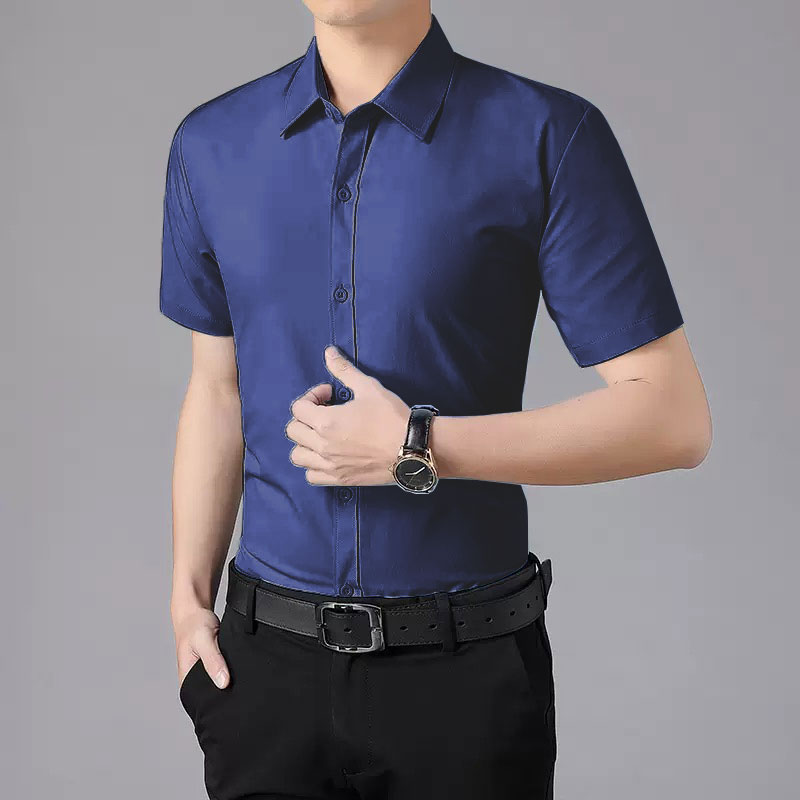 Zomer dun wit overhemd met kor - Men Formal Wear Shirts recensie en prijs
