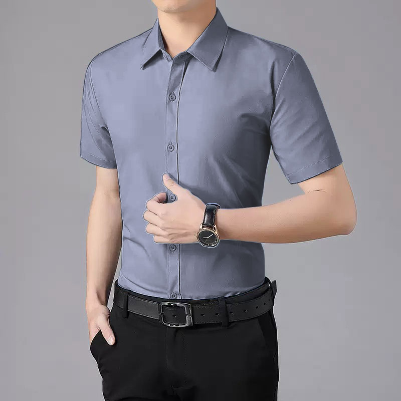 Zomer dun wit overhemd met kor - Men Formal Wear Shirts recensie en prijs