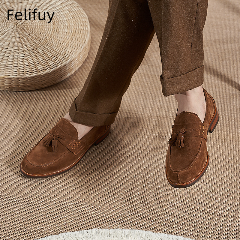 Nieuwe bruine heren platte loa - Men'S Formal Wear recensie en prijs